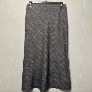 A. Giannetti Charcoal A-Line maxi skirt made in Italy 40% wool size 10